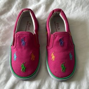 Polo by Ralph Lauren Fuchsia Canvas shoes with Rubber Soles